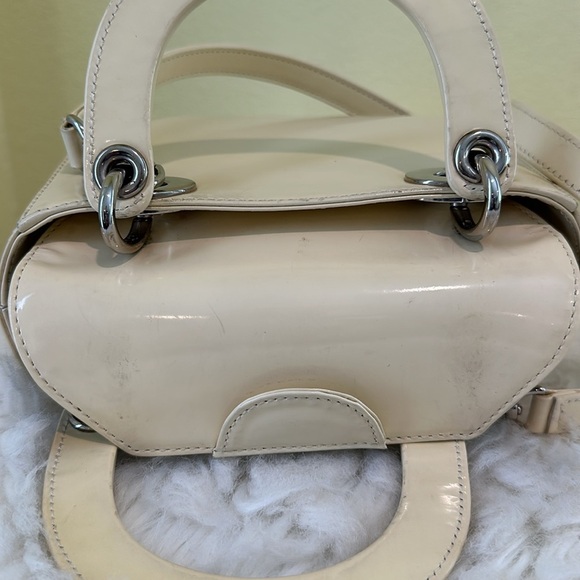 💯Authentic Lady Dior Micro Cream Bag with Silver Hardware🍀 - Picture 15 of 17